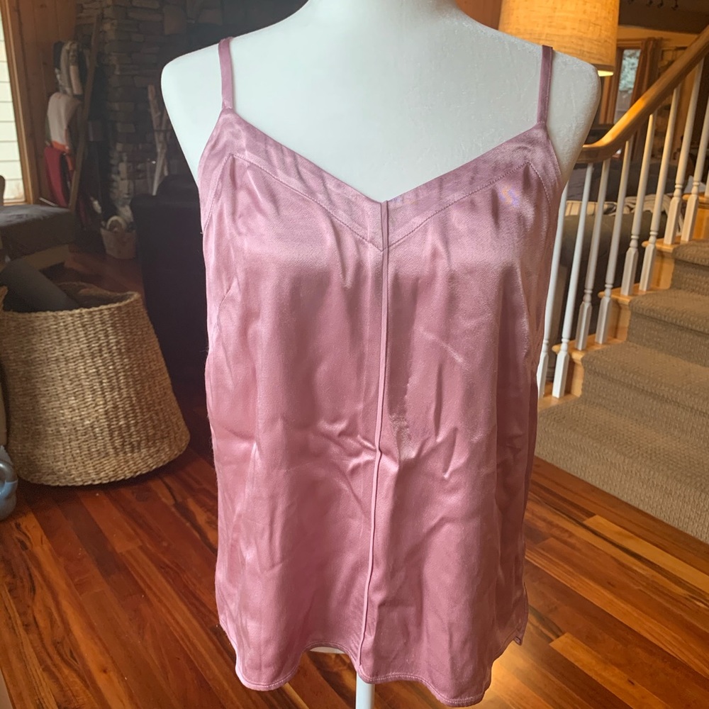 Xirena Mauve Pink Silk Tank Top